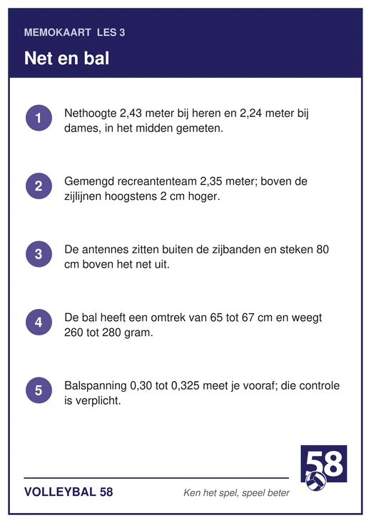 Memokaart van les 3